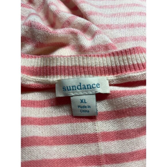Sundance Johanna V Neck Pastel Striped Sweater Ladies Size XL - Picture 9 of 9